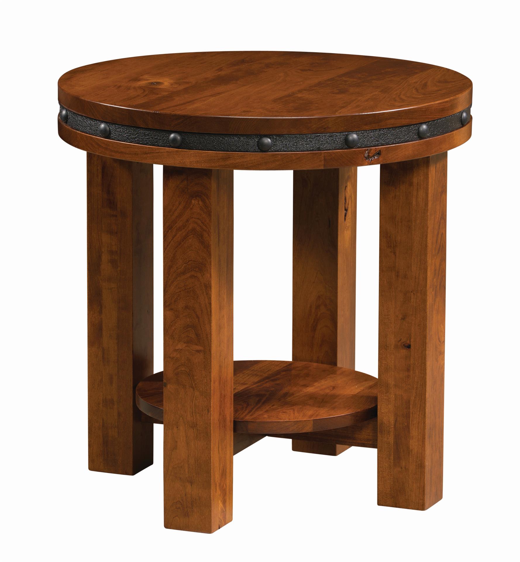 Amish Pasadena Round End Table
