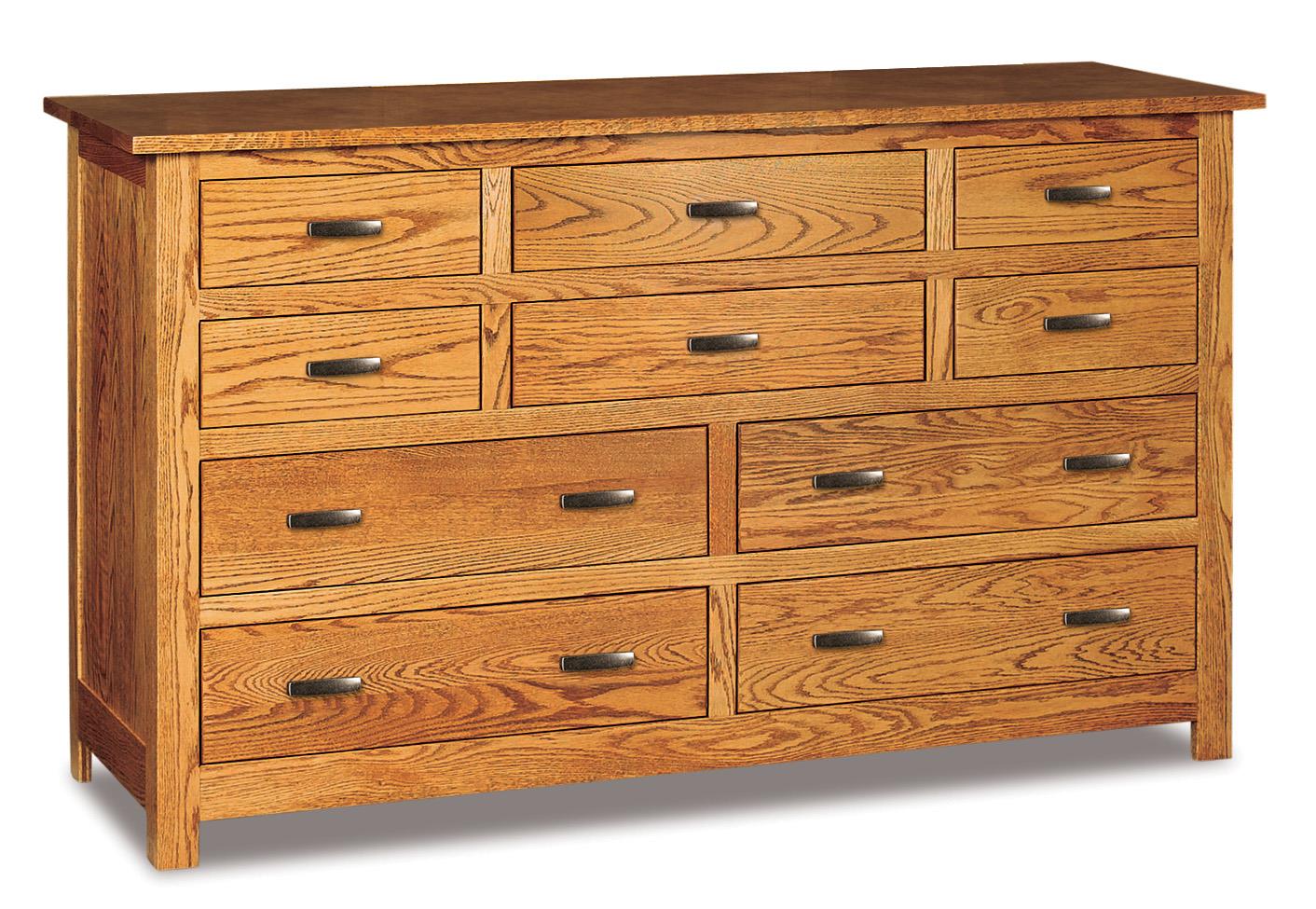 Amish Flush Mission Ten Drawer Dresser from DutchCrafters Amish