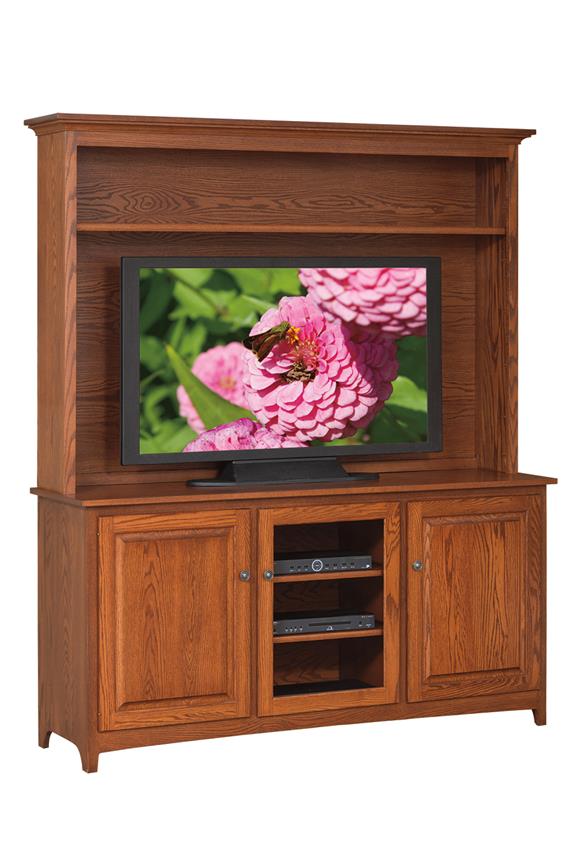 Amish Shaker 66" Hutch Entertainment Center