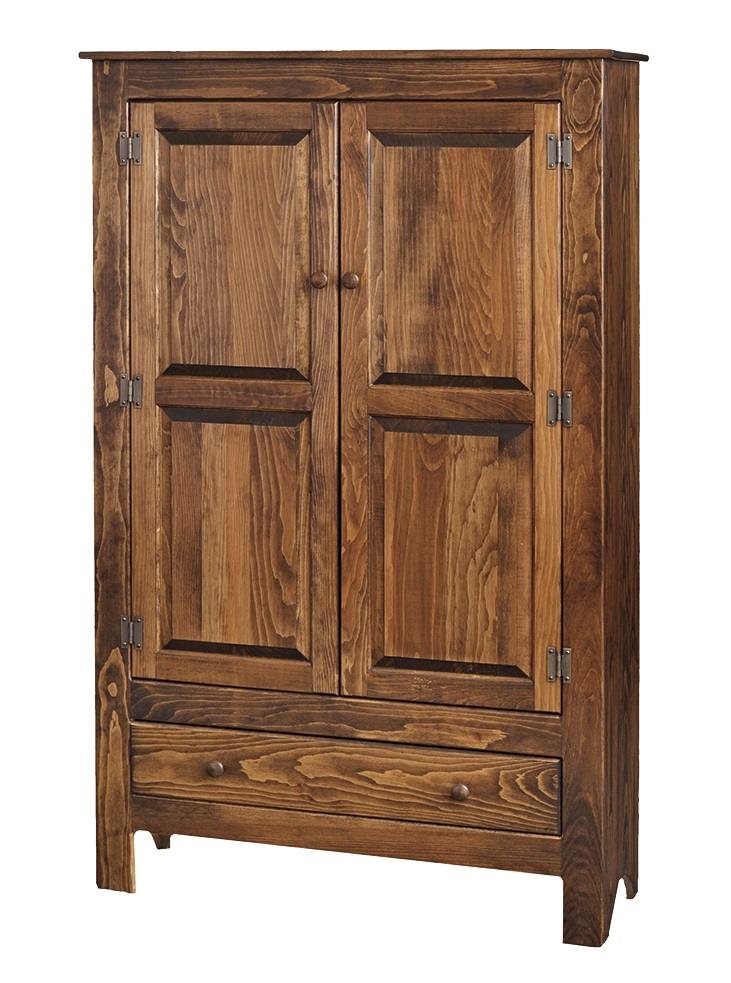 Amish Deluxe Pine Wood Pie Safe With Drawer