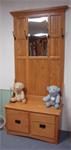 Mission Hall Tree with Storage Bench from DutchCrafters Amish