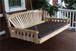 Cedar Fanback Swing Bed by Dutchcrafters Amish Furniture
