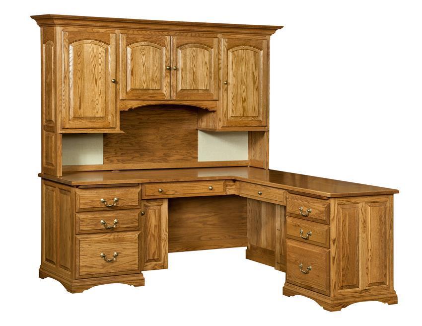 Mannington Corner Desk With Optional Hutch From Dutchcrafters Amish Mannington Corner Desk With Optional
