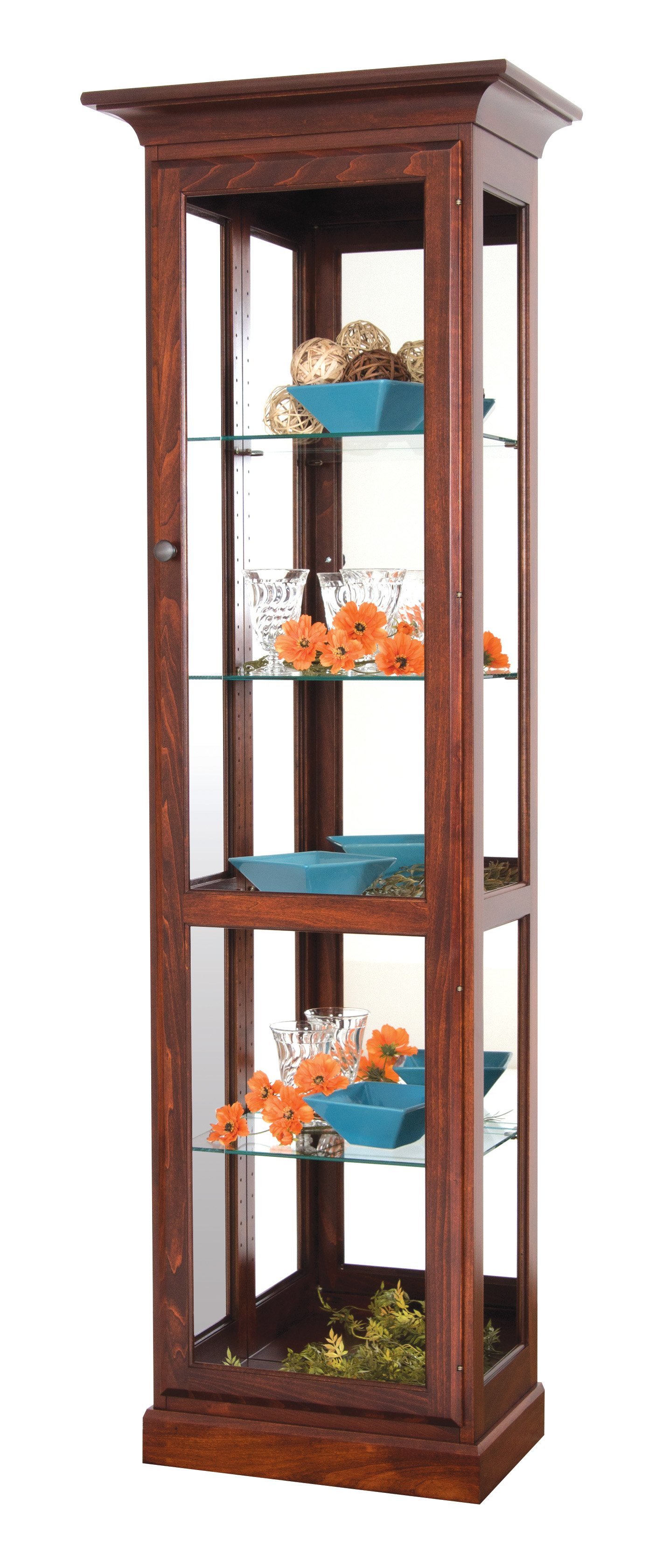 Poplar Wood Traditional Curio Cabinet From Dutchcrafters Amish Poplar Wood Traditional Curio Cabinet